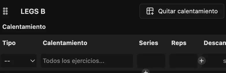 Gestión de calentamientos